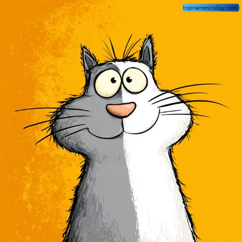 Funny Grey and White Cat Names
